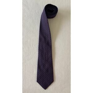 KITON NAPOLI Men’s Silk Necktie Purple Stripe Italian Made EUC